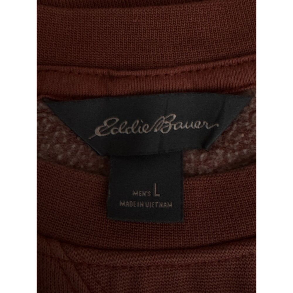 Eddie Bauer Camp Crewneck Fleece Long Sleeve Sweatshirt Men's Size Large - Picture 4 of 9